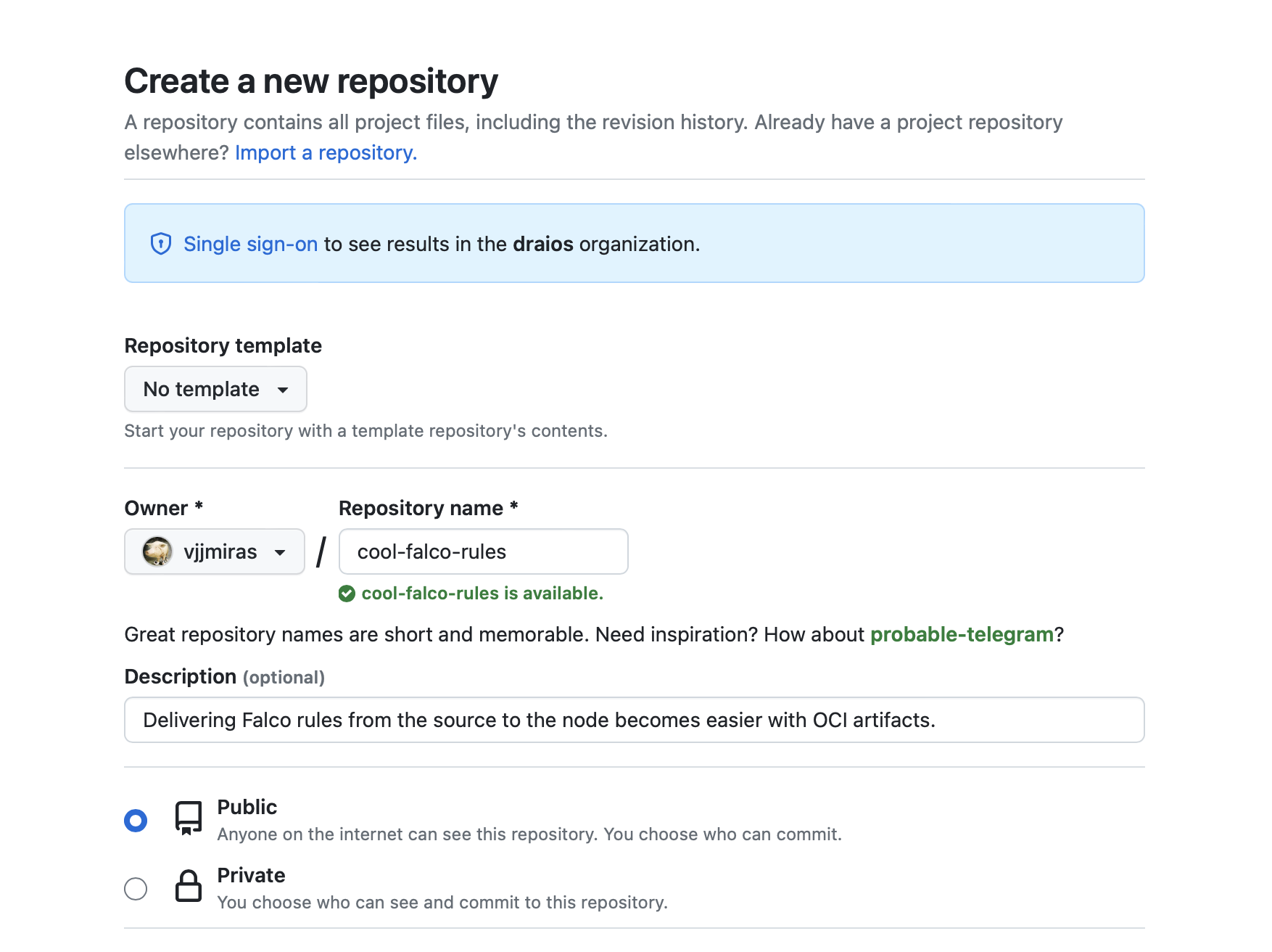 Create a new GitHub repository